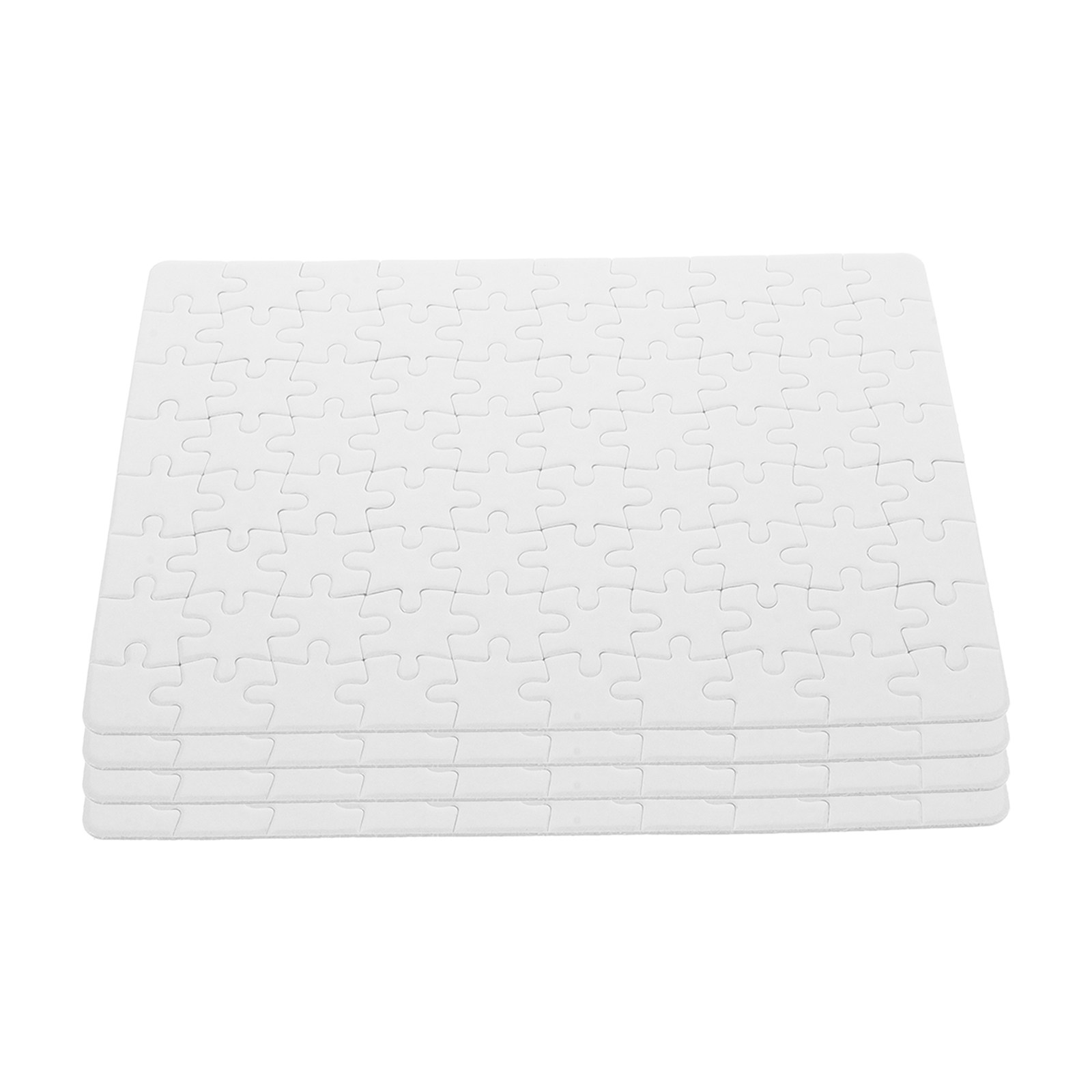 Puzzle Blank White - 4 Lembar Puzzle Jigsaw Kosong untuk