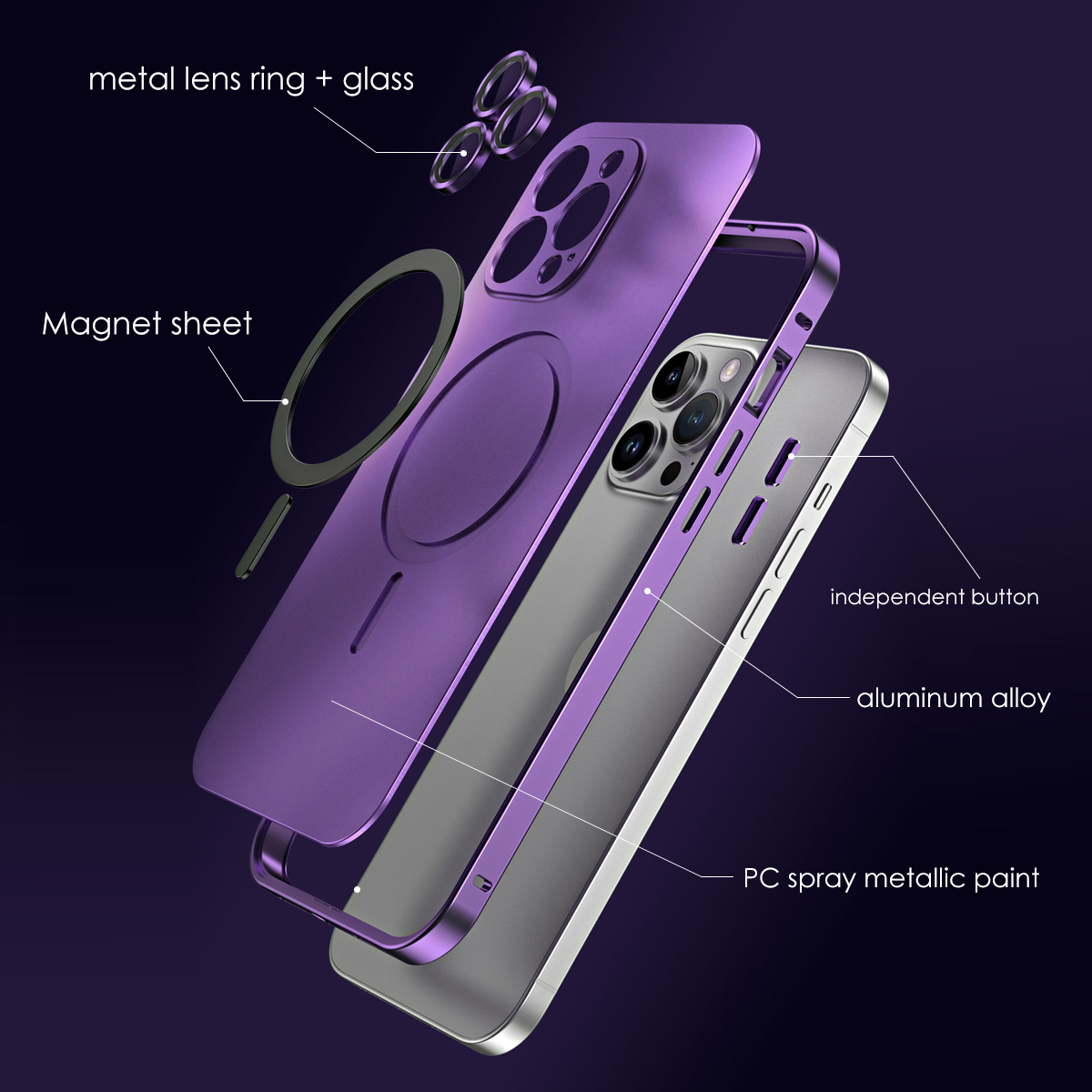 Metal Photo Panel - Casing HP Metal Warna Asli Untuk