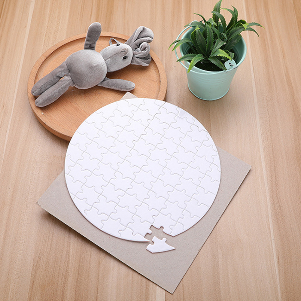Puzzle Blank White - 4 buah lembaran kosong untuk puzzle