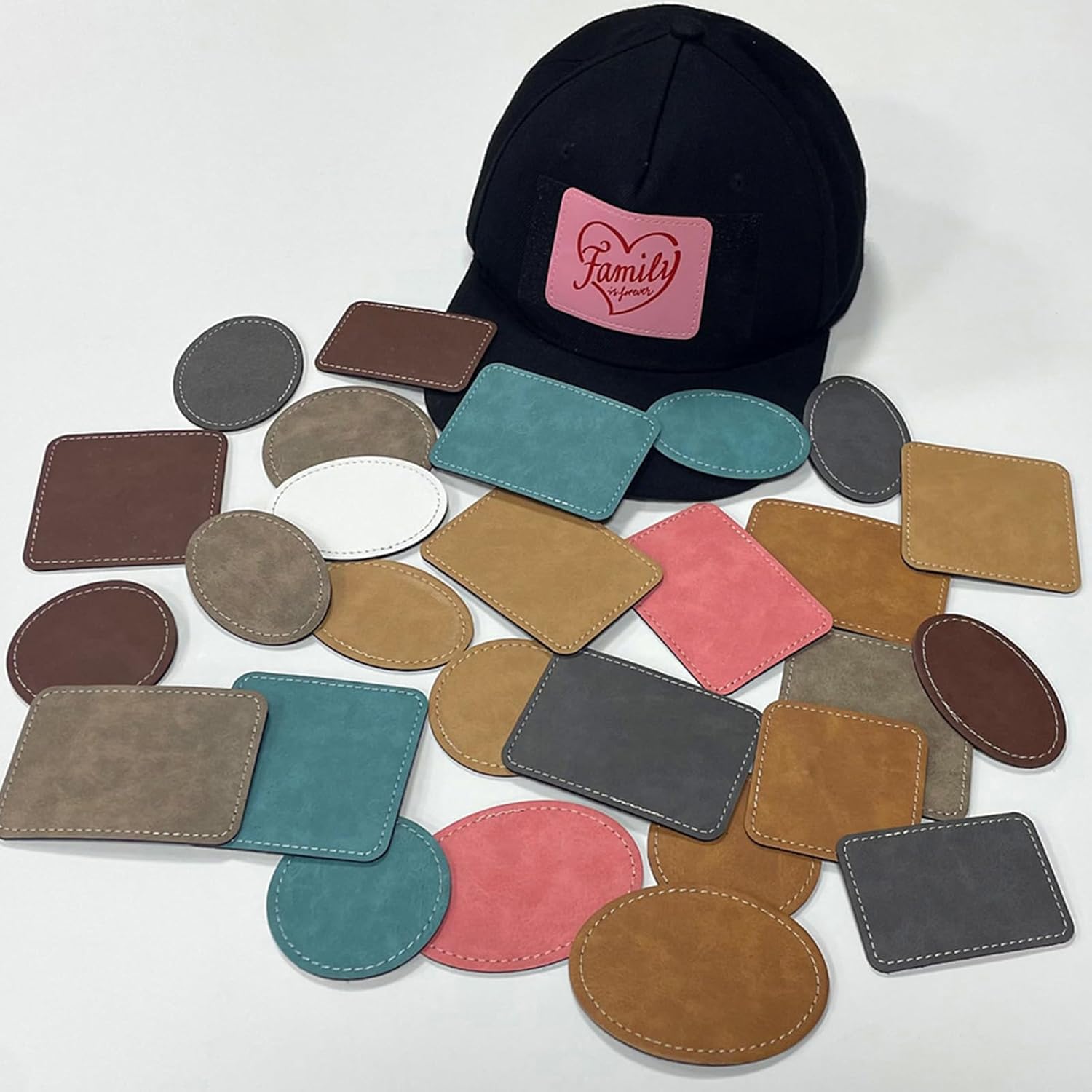 Hat Sublimation Blank - Patch Kulit Imitasi untuk Topi, Baju,
